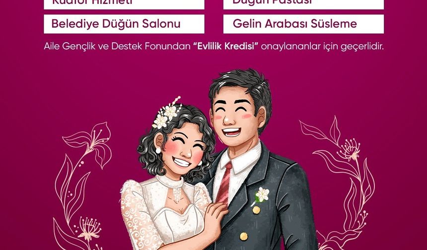 Niğde Belediyesi’nden genç çiftlere "mutluluk paketi" desteği