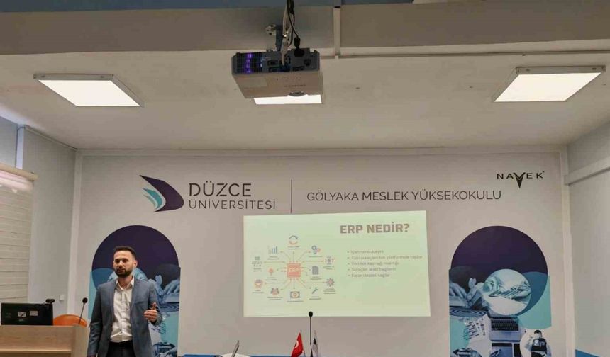 Öğrencilere ERP’yi anlattı