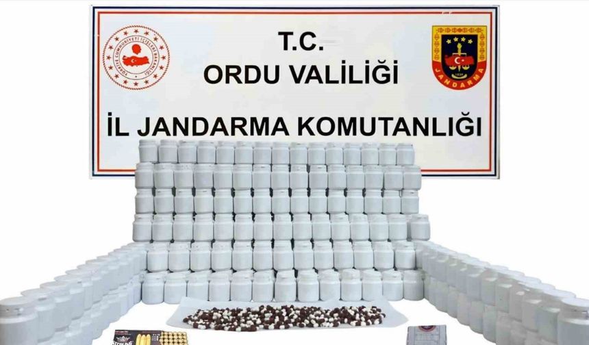 Ordu’da 17 bin 640 adet uyuşturucu hap ele geçirildi