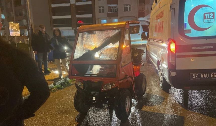 Sinop’ta ATV yayaya çarptı: 1 yaralı