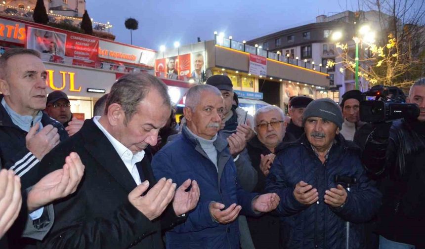 Tanju Özcan umre yolculuğuna dualarla uğurlandı