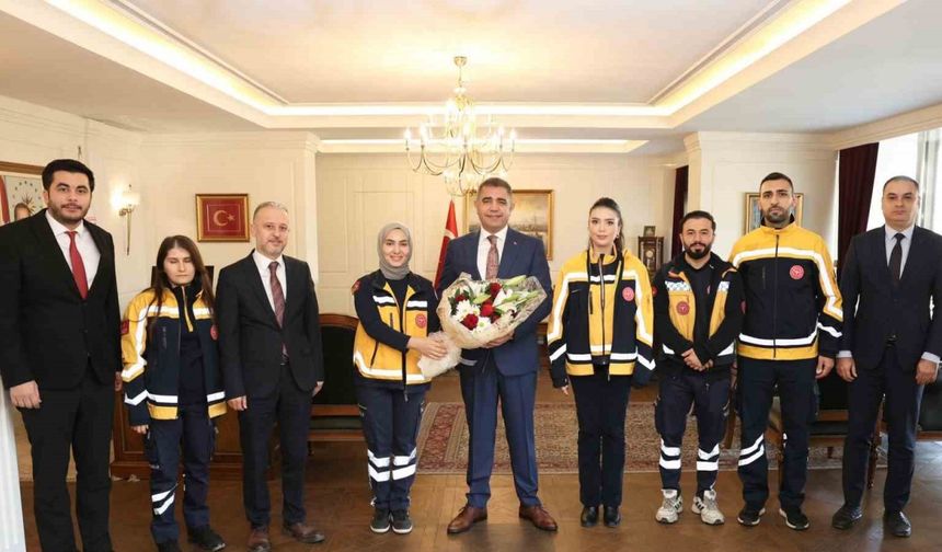 Vali Aslan acil sağlık çalışanları ağırladı