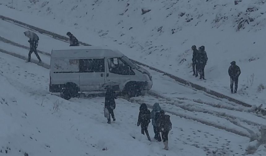 Yüksekova yoğun kara teslim oldu