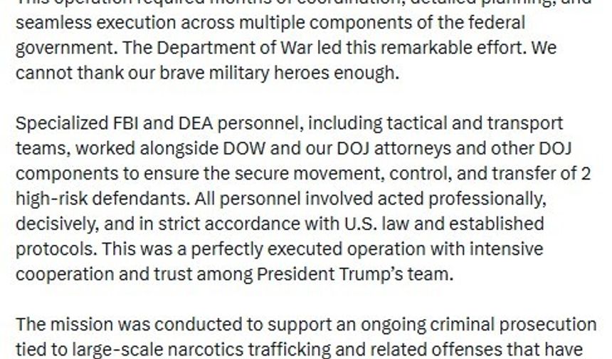 ABD'den Maduro operasyonu açıklaması: 'Sonucun sorumluluğu suç faaliyetlerini sürdürmeyi tercih edenlere aittir'