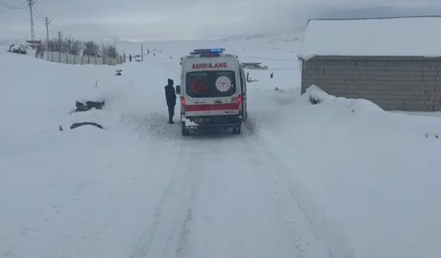 Ağrı'da yolların açılmasıyla hastalar hastaneye ulaştırıldı