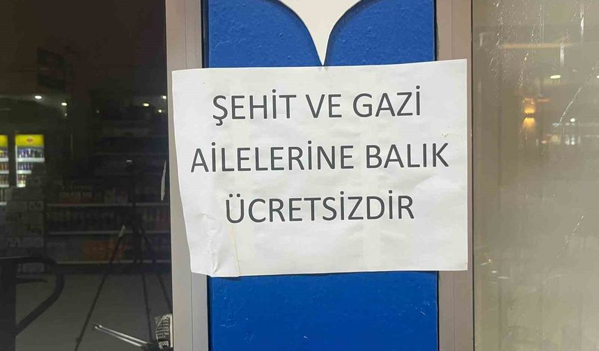 Alanyalı balıkçıdan şehit ve gazilerin ailelerine ücretsiz balık