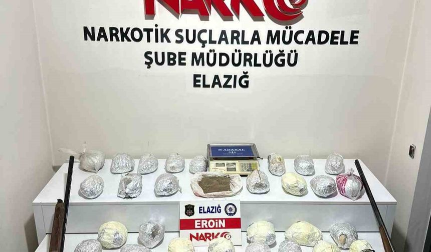 Elazığ'da uyuşturucu tacirlerine büyük darbe: 4 gözaltı