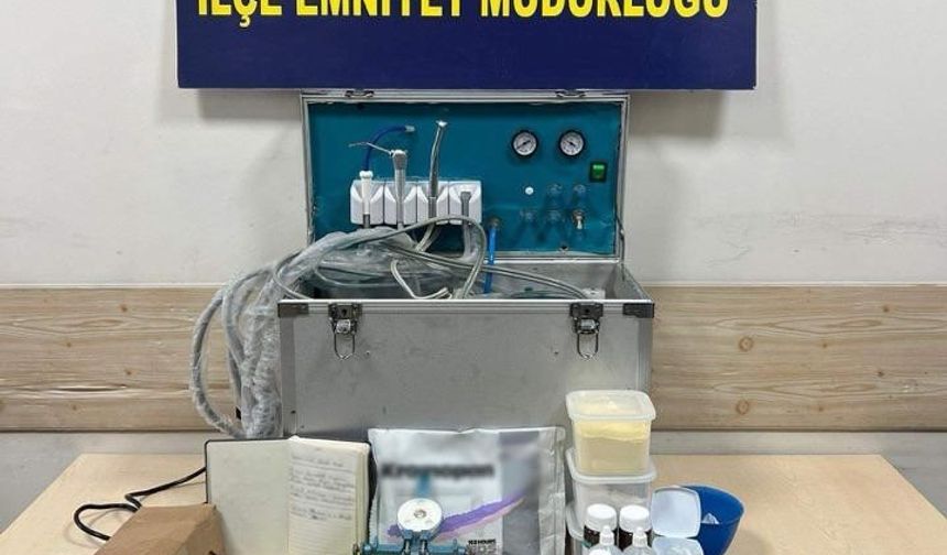 Muş'ta evini kliniğe dönüştüren sahte dişçi yakalandı