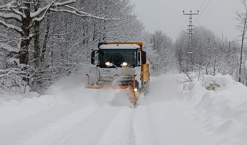 Ordu'da yükseklerde kar kalınlığı 1,5 metreye ulaştı, bir günde 358 mahalle yolu açıldı