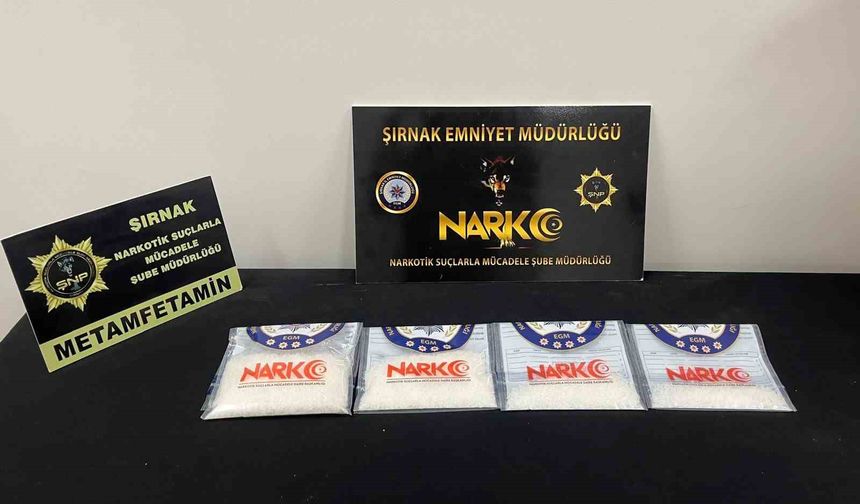 Şırnak'ta narkotik operasyonu: Yarım kilo metamfetamin ele geçirildi