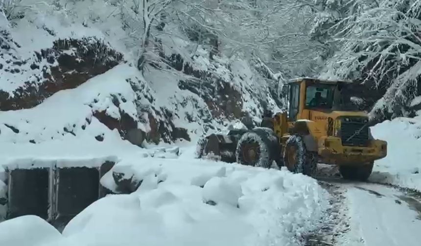 Trabzon'da 24 mahalle yolu kar nedeniyle ulaşıma kapandı