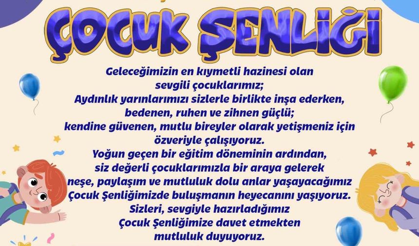 Yarıyıl şenliği ile Beyağaçlı çocuklar eğlenceye doyacak
