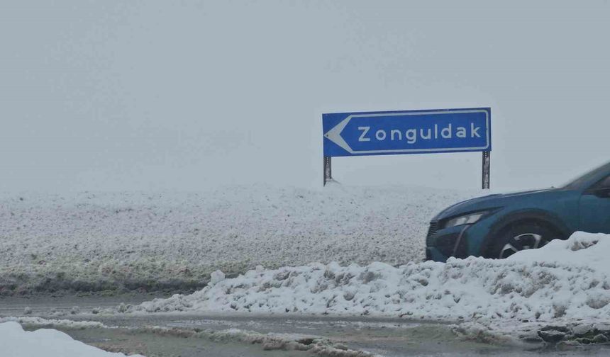 Zonguldak'ta kar etkili oldu