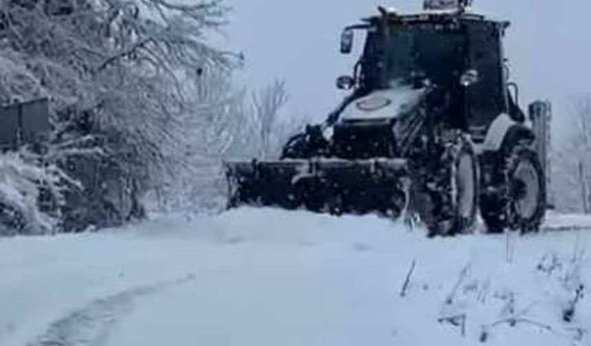 Zonguldak'ta kar yağışı nedeniyle 82 köy yolu ulaşıma kapandı