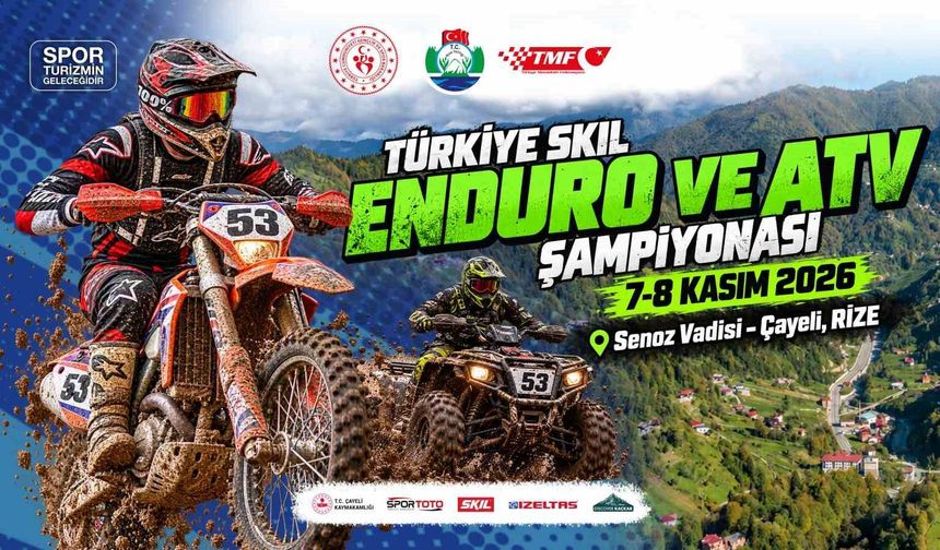 Türkiye SKIL Enduro ve ATV Şampiyonası, ikinci kez Rize'de düzenlenecek
